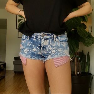 Red, White, and Blue Free People Shorts